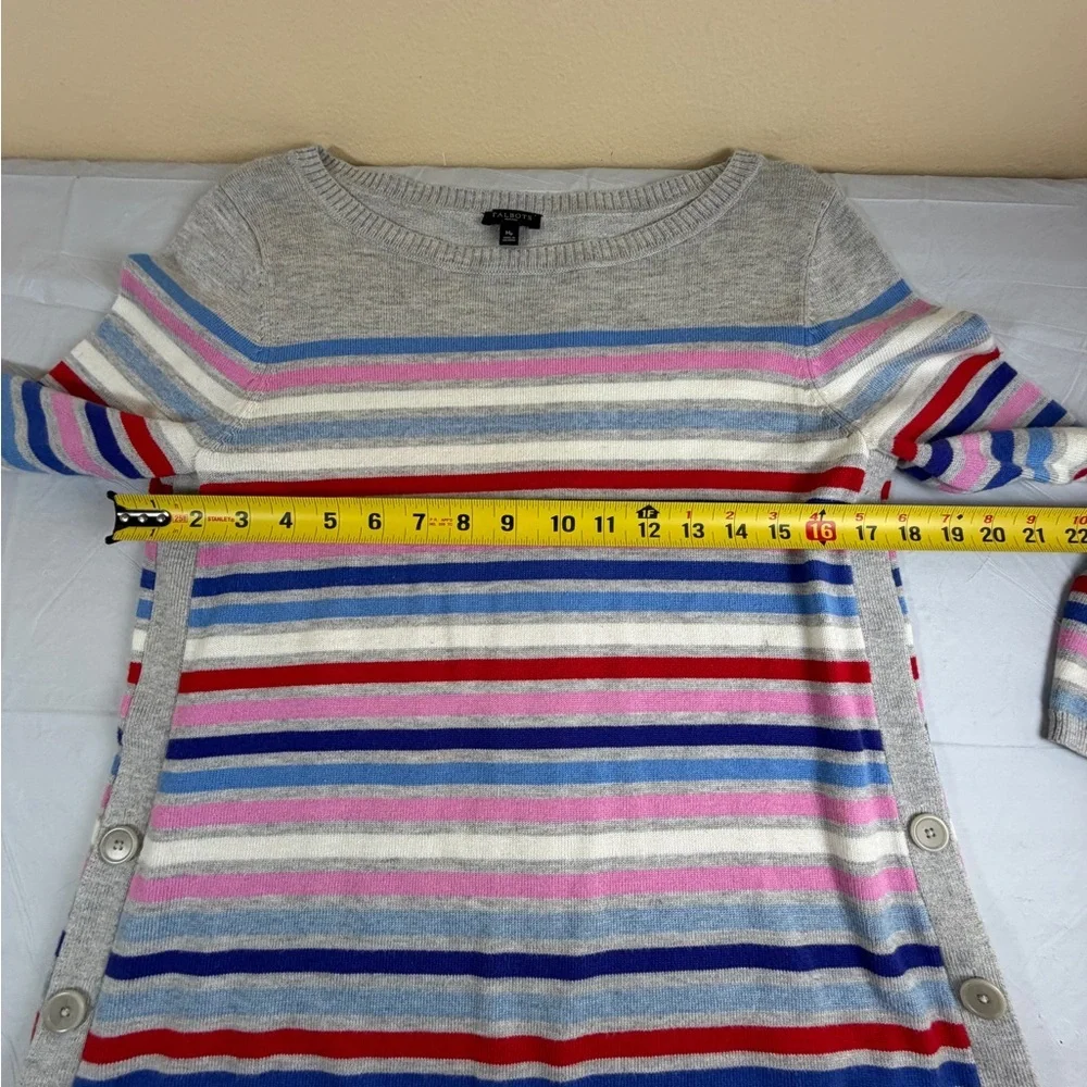 Talbots Multicolor Striped Crew Neck Sweater‎